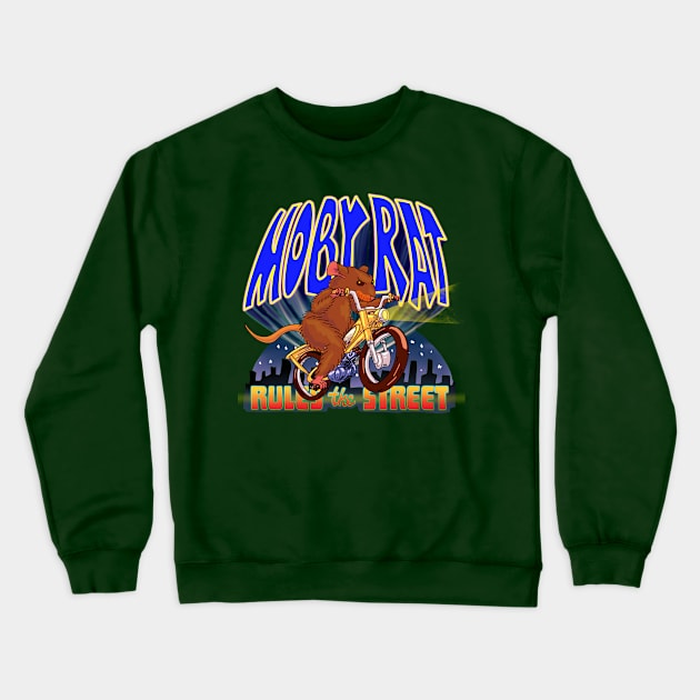 Moby Rat Rules Crewneck Sweatshirt by FullTuckBoogie